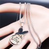 Kpop Lil Peep Love Rabbit Sad for love Pendant Necklace for Women Men Stainless Steel Chain 3 - Lil Peep Merch