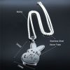 Kpop Lil Peep Love Rabbit Sad for love Pendant Necklace for Women Men Stainless Steel Chain 5 - Lil Peep Merch