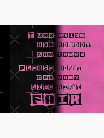 Don'T Cry Baby Life Ain'T Fair - Lil Peep Quotes Tapestry Official Lil Peep Merch