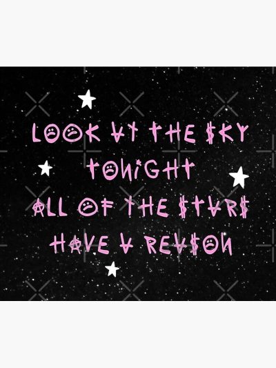 Look At The Sky Stars Have A Reason - Lil Peep Quotes Tapestry Official Lil Peep Merch