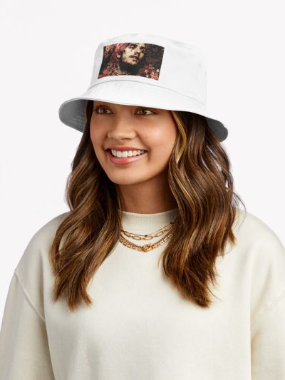 Lil Peep Face Art Bucket Hat Official Lil Peep Merch