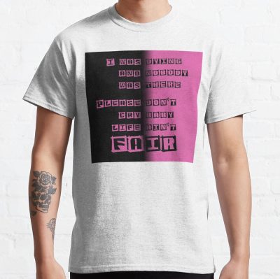 Don'T Cry Baby Life Ain'T Fair - Lil Peep Quotes T-Shirt Official Lil Peep Merch